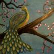 Peacock and Cherry Blossoms